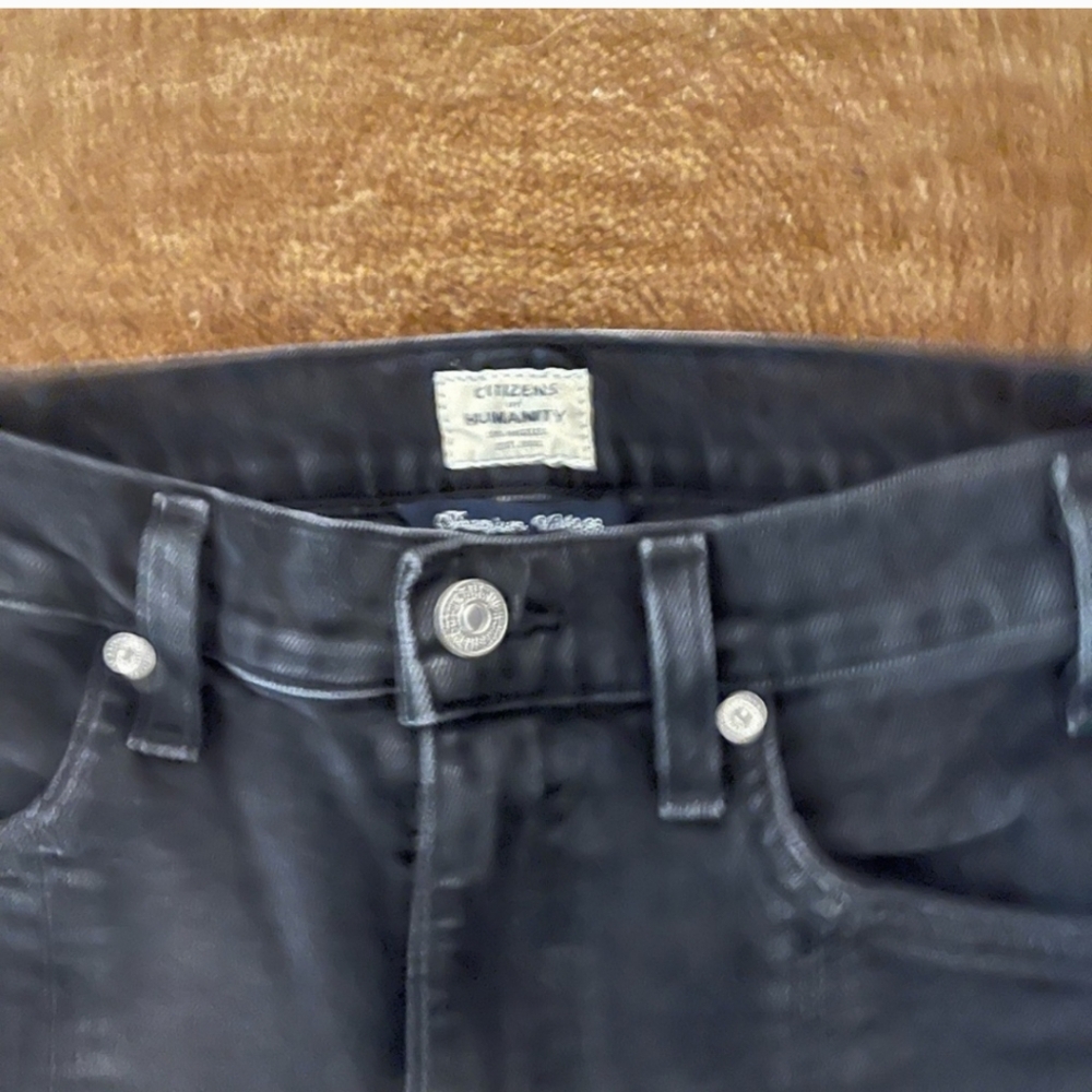 Citizens of Humanity Hailey Flare in Oblivion Jeans Pants 26 Faded Black - Picture 6 of 6